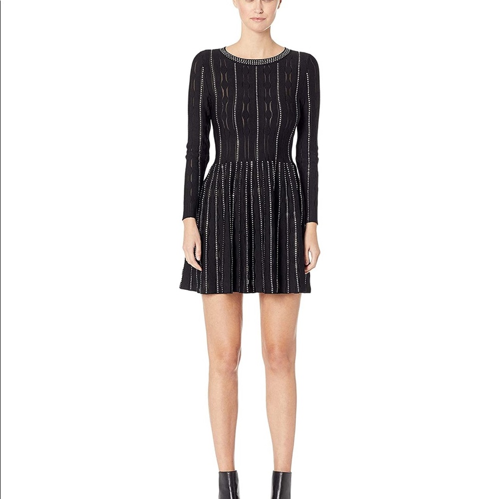 The Kooples A-Line stretch dress with studs